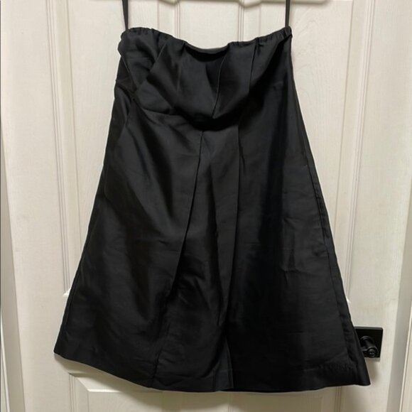 Club Monaco Shayna Black Strapless Silk Blend A-Line Dress Size 8 - Picture 1 of 10